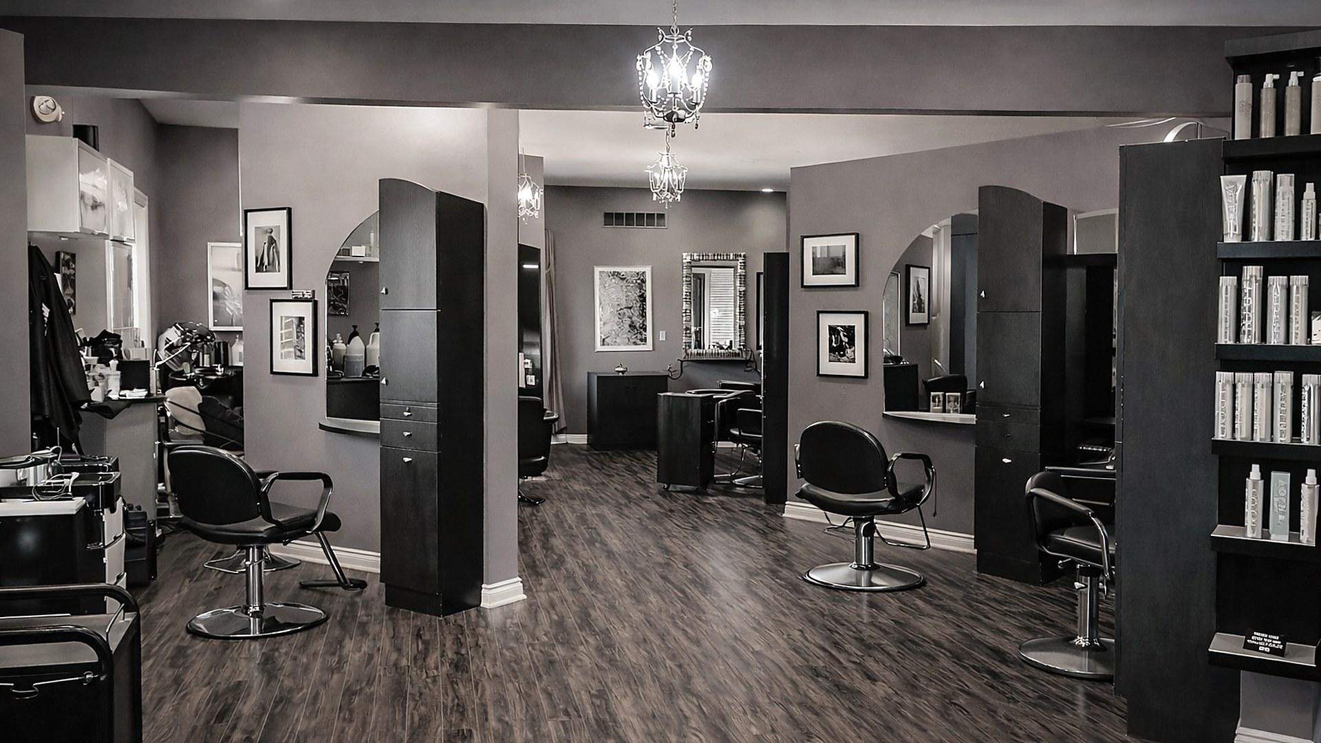 Interior of Absolute Salon and Day Spa, a hair salon in Shelby Township, MI