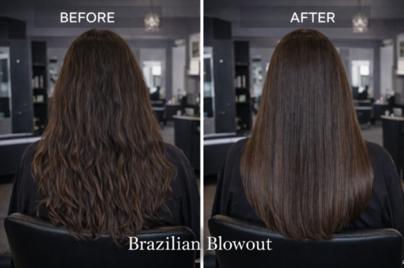Brazilian Blowout Utica MI smooth frizz free hair results