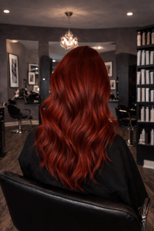 Red hair color in Shelby Township MI at Absolute Salon and Day Spa